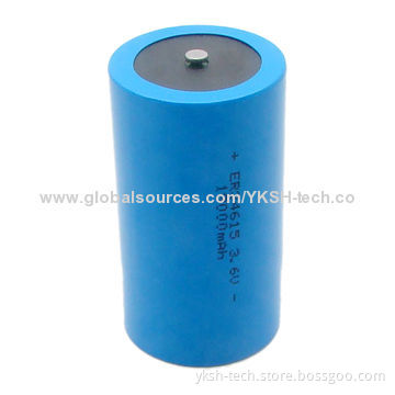 ER 34615 Primary Lithium Battery with 3.6V Rated Voltage, 19,000mAh Rated Capacity
